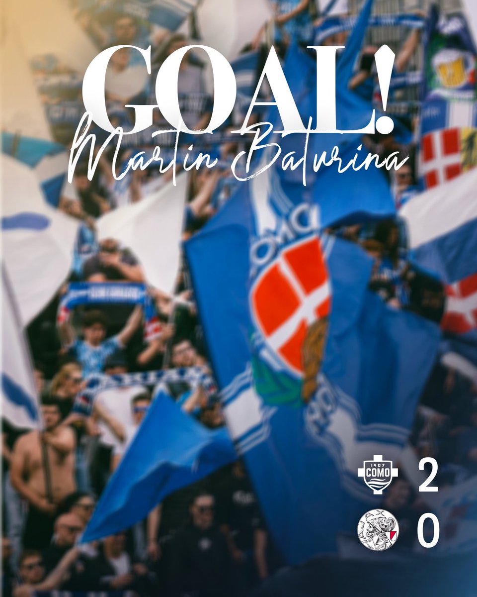Como_1907's tweet image. 46 | First goal from Martin, and the first assist from @Jeesusrodriigu1!
#ComoCup #ComoAjax 2-0