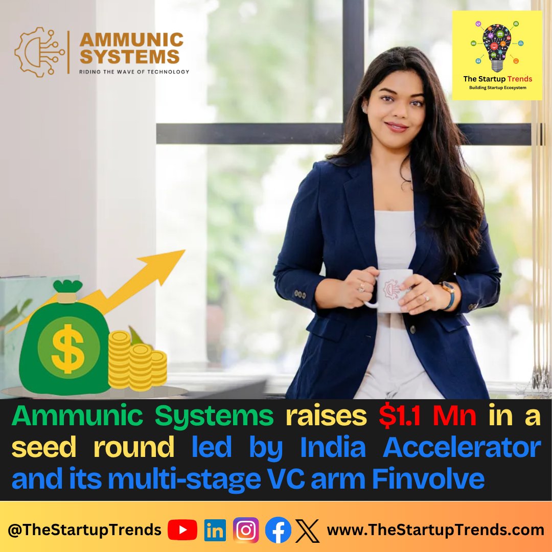thestartuptrend's tweet image. Read full news: 👉 thestartuptrends.in/defence-tech-s…

#funding #fundraising #fundingnews #businessnews #startups #AmmunicSystems #fundingalert #startupindia #thestartuptrends #startupnews #startupnewsindia