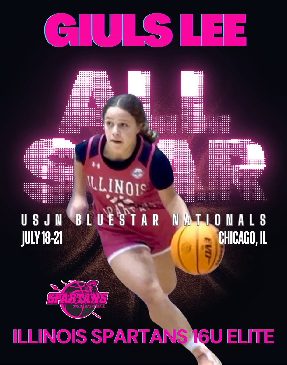 IL Spartans Girls Basketball (@ilspartans_gbb) on Twitter photo Congratulations <a href="/GiulsHoops/">Giuls Lee</a> for earning an All Star at last weekend’s <a href="/USJN/">USJN</a> Bluestar Nationals. <a href="/sprtngirlshoops/">Mike McNichols</a> <a href="/LAGirlsHoops/">Jeremy Schoenecker</a> Congratulations <a href="/GiulsHoops/">Giuls Lee</a> for earning an All Star at last weekend’s <a href="/USJN/">USJN</a> Bluestar Nationals. <a href="/sprtngirlshoops/">Mike McNichols</a> <a href="/LAGirlsHoops/">Jeremy Schoenecker</a>