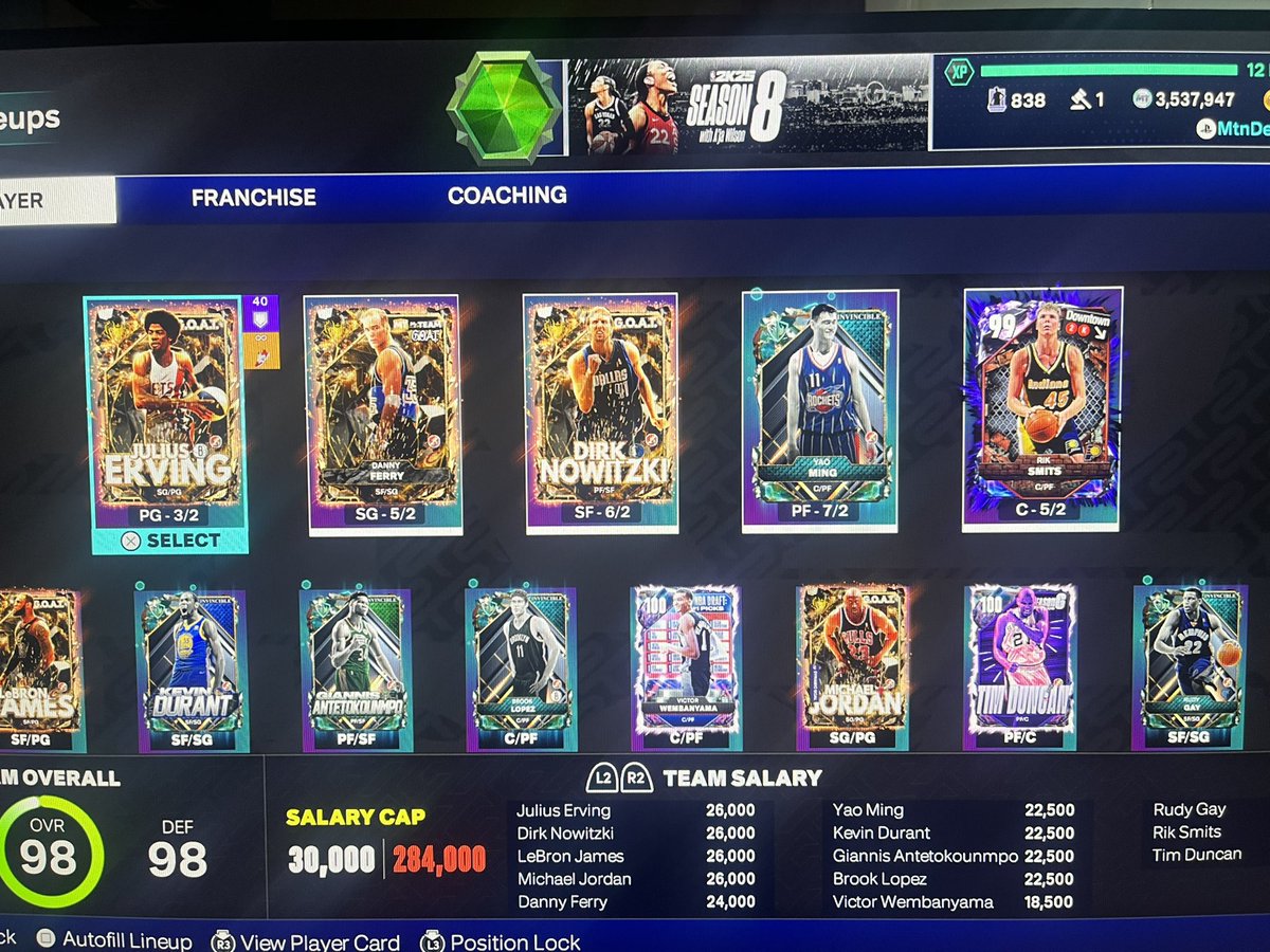 JacobLoer's tweet photo. @xJC2Kx Got 3.5 mill. I want a new center and bench pf, the KD, Giannis, Wemby, and Rik have 40 legends https://t.co/0XEBXLFD8d