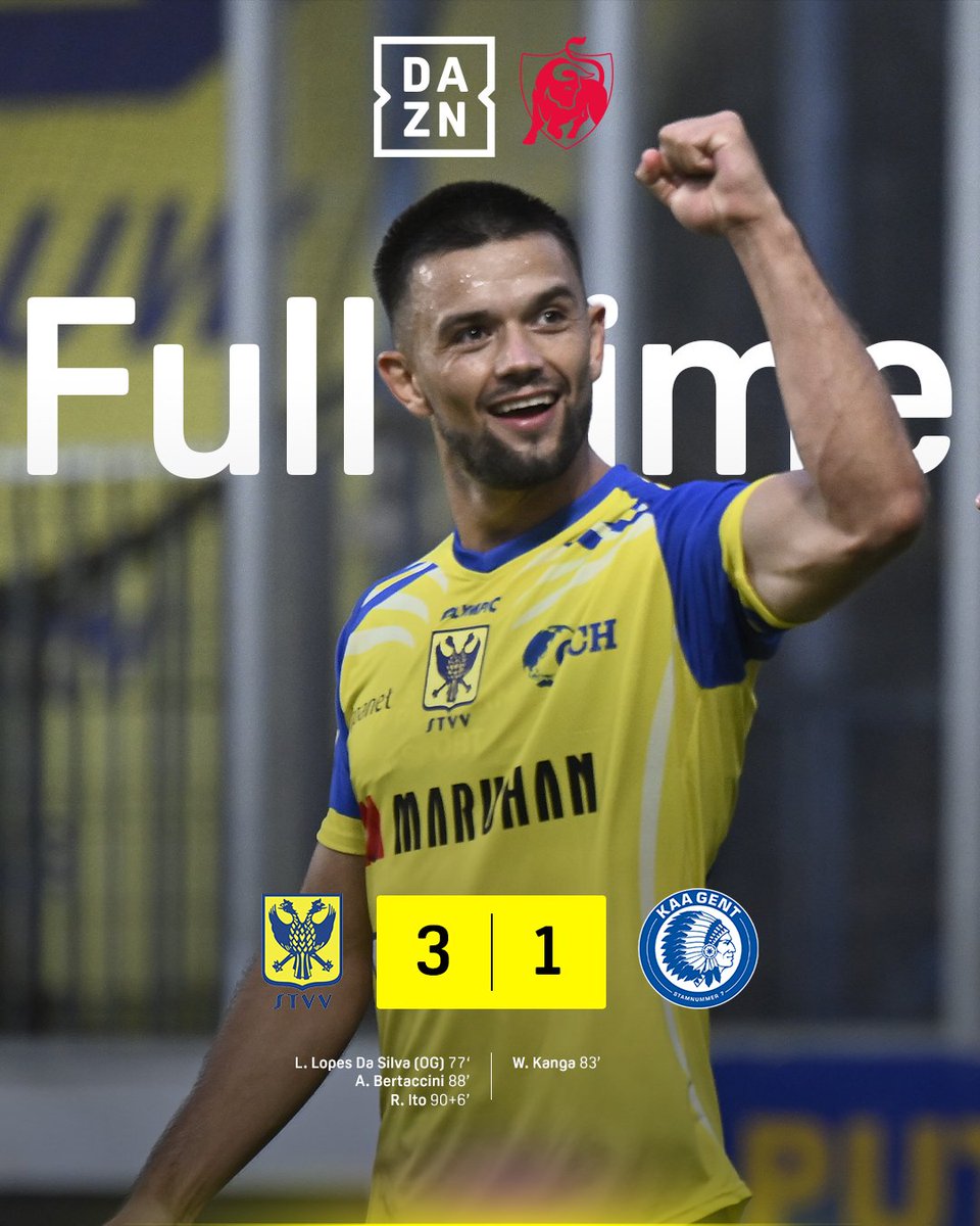 DAZN_BEFR's tweet image. FT | Le STVV s’empare d&apos;emblée de 3️⃣ points ! 🐥🔥 #STVGNT

Regardez la #JPL uniquement sur DAZN ! 📲
