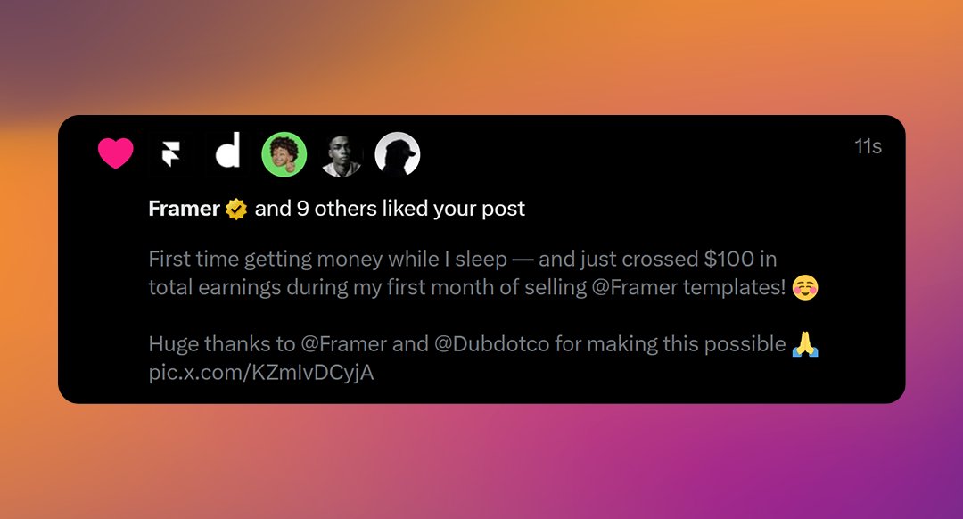 AmarKZR's tweet image. If @Framer and @Dubdotco liked my post, I must be doing something right… right? 👀