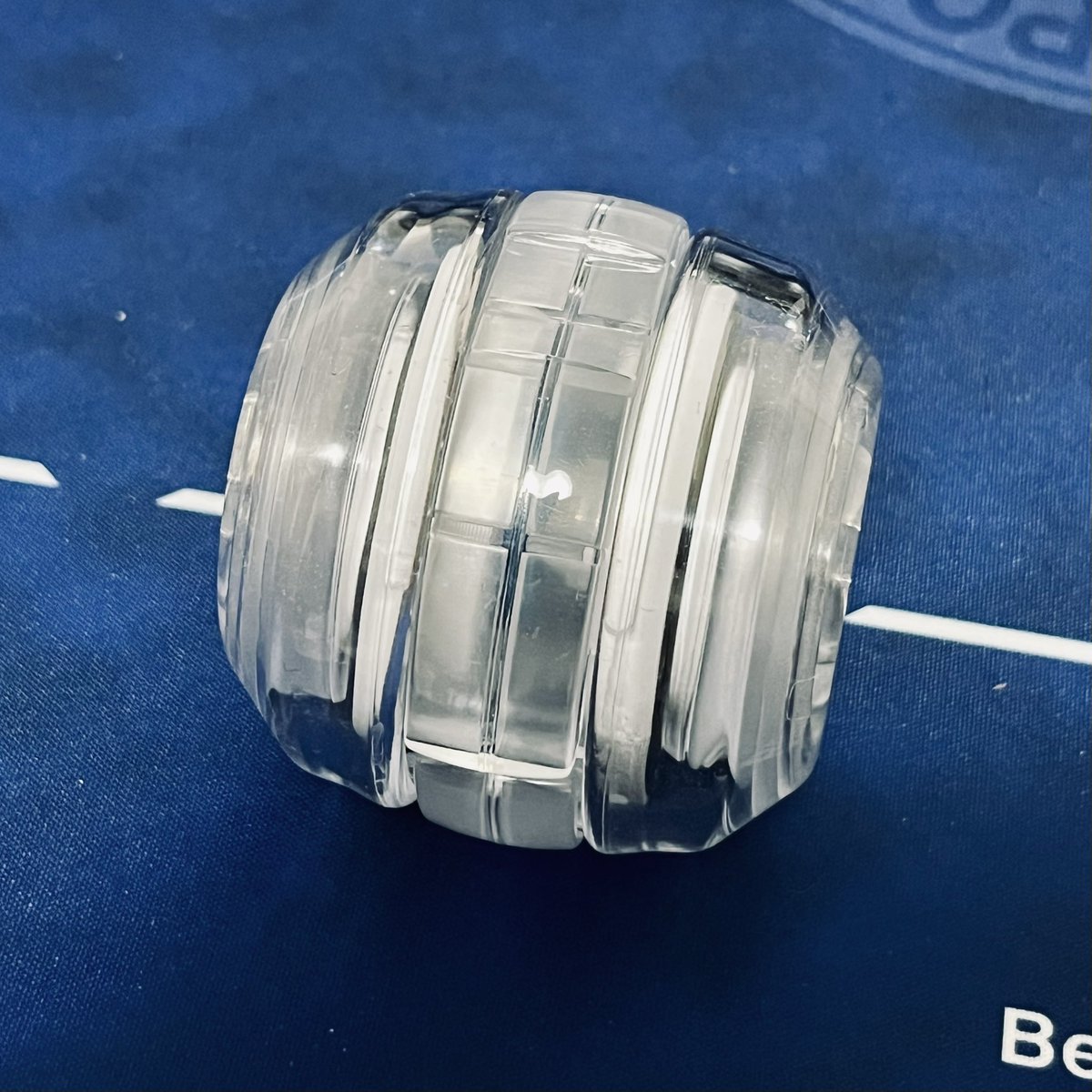 eql_d's tweet image. ハイパーヨーヨーカプセル用のステンレスリング搭載型蛇足ユニット「パルシェン」を作りました。装着時重量122g（スタンドパーツは含まず）