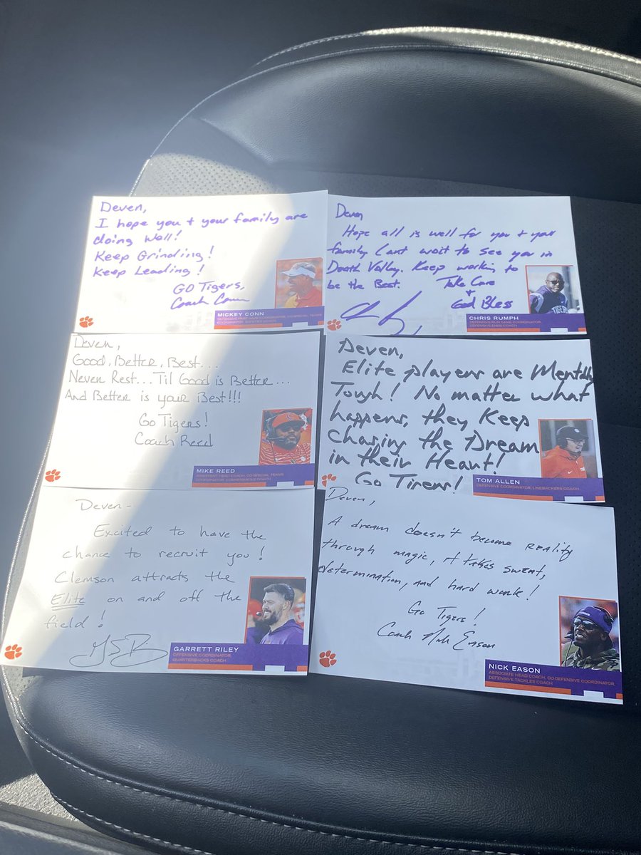 robertson_deven's tweet image. Appreciate the love Coaches cant wait to make my way up there to Clemson this Season Go Tigers ! 🐯🐯🐯
@CoachEason1 @Coach_TomAllen
@CoachRumph @CoachGRiley
@CUCoachReed @CoachConn