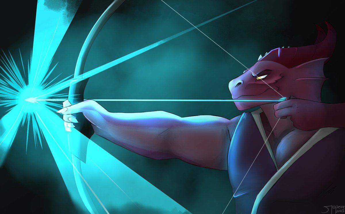 lorens__jay's tweet image. REVENGE on @/Floppso  !! 🏹🐉  

#artfight #artfight2025