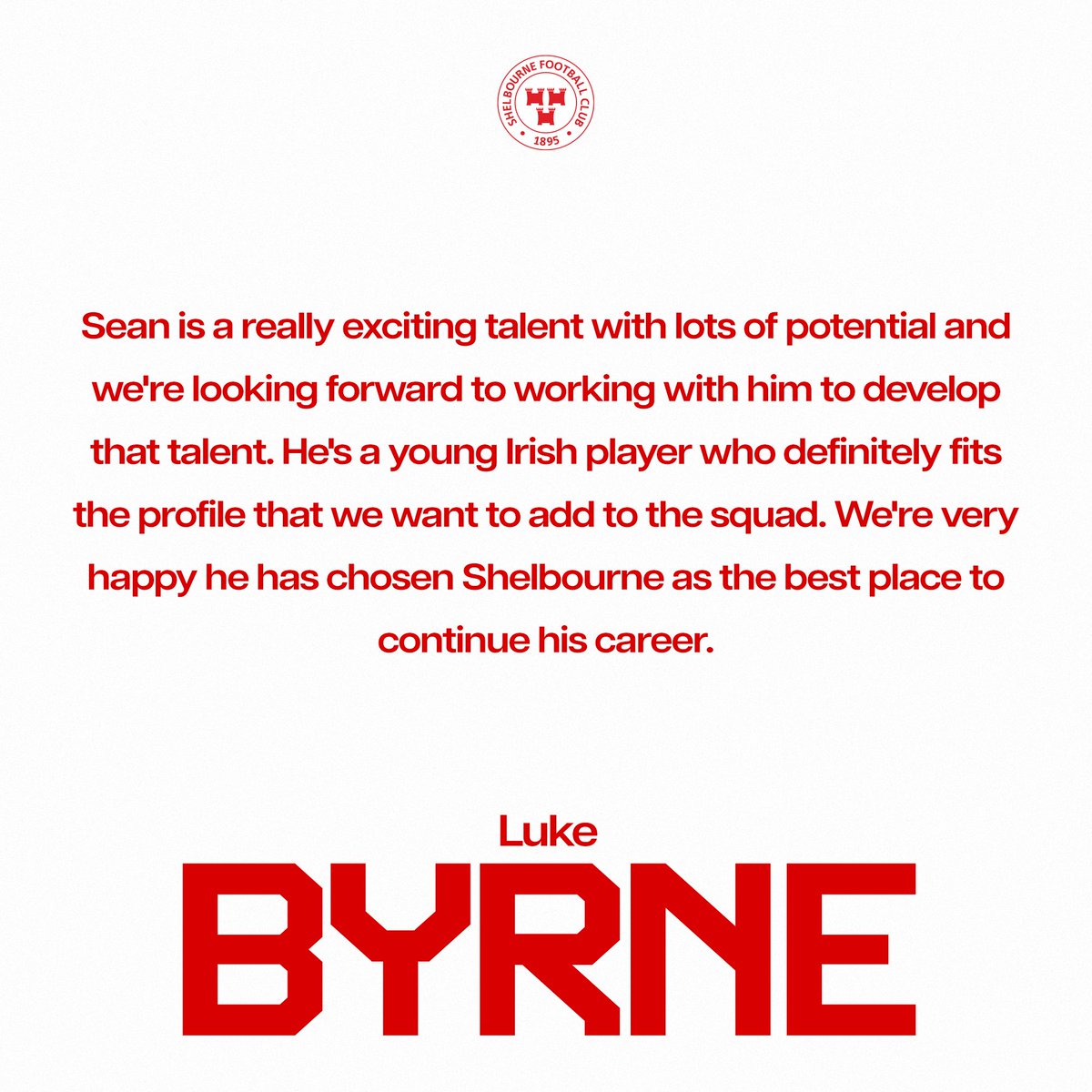 𝗦𝗲𝗮𝗻 𝗠𝗼𝗼𝗿𝗲 𝗶𝘀 𝗮 𝗥𝗲𝗱 🔴

Read more on Shelbourne FC website, shelbournefc.ie 📲

#DublinsFinest | #Since1895