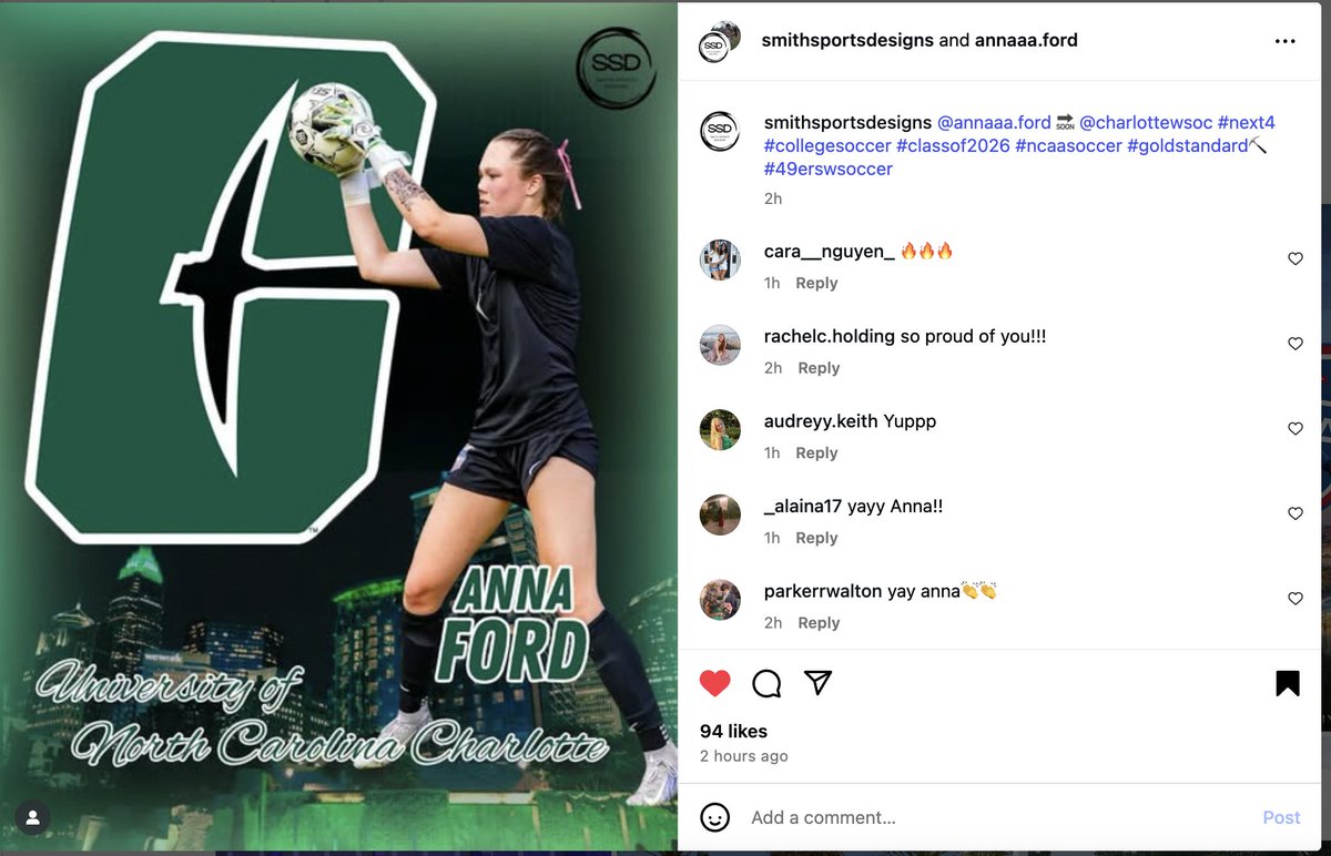 Congratulations ❤️ to this #ECNL RL GK who has verbally committed to play college soccer!!