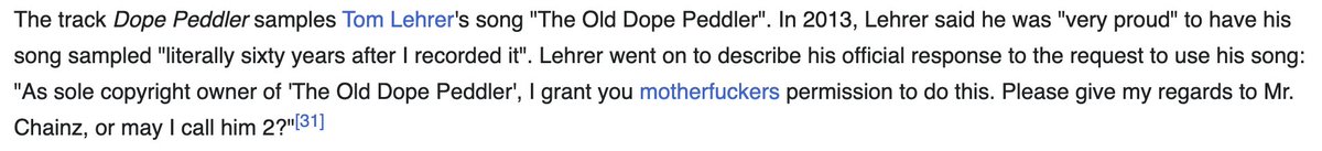 1000TimesYes's tweet image. R.I.P. Tom Lehrer
If no one is going to post the story of the 84-year-old Lehrer writing a letter to 2 Chainz, I guess I'll have to