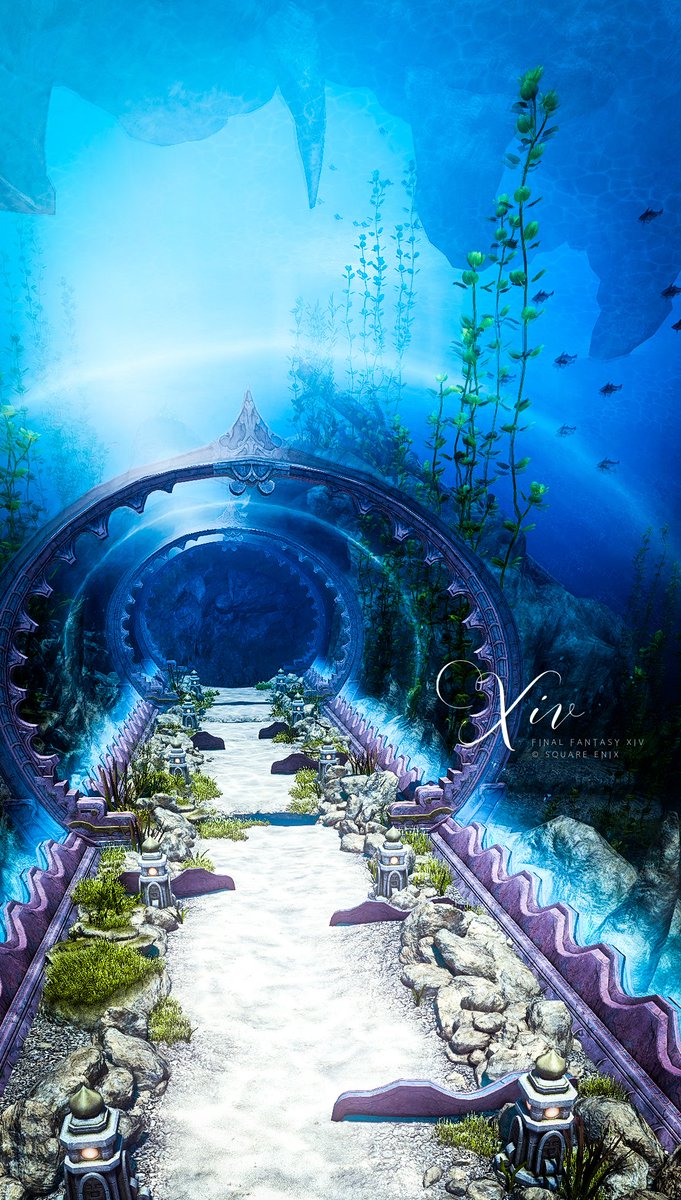 len_xiv's tweet image. 青の隧道
#FF14風景