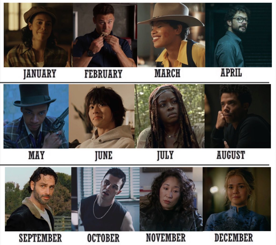 dorkdiazries's tweet image. your birth month, my fav characters !