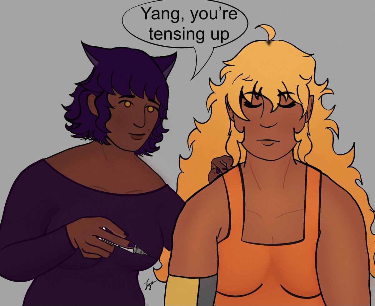 ArcadeSweet's tweet image. // needles
#butchyangweek day 7- free day
Blake's helping yang with her estrogen shots but she's still a bit afraid of needles (so am I)