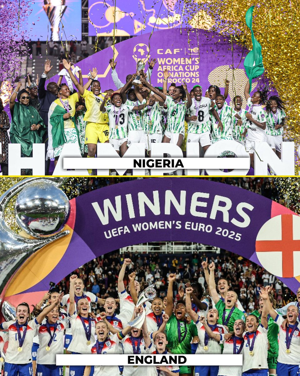 Champions of Africa - Nigeria 
Champions of Europe - England 

The last time both sides met two years ago, it ended 0-0 after 120 minutes of football 🥶.