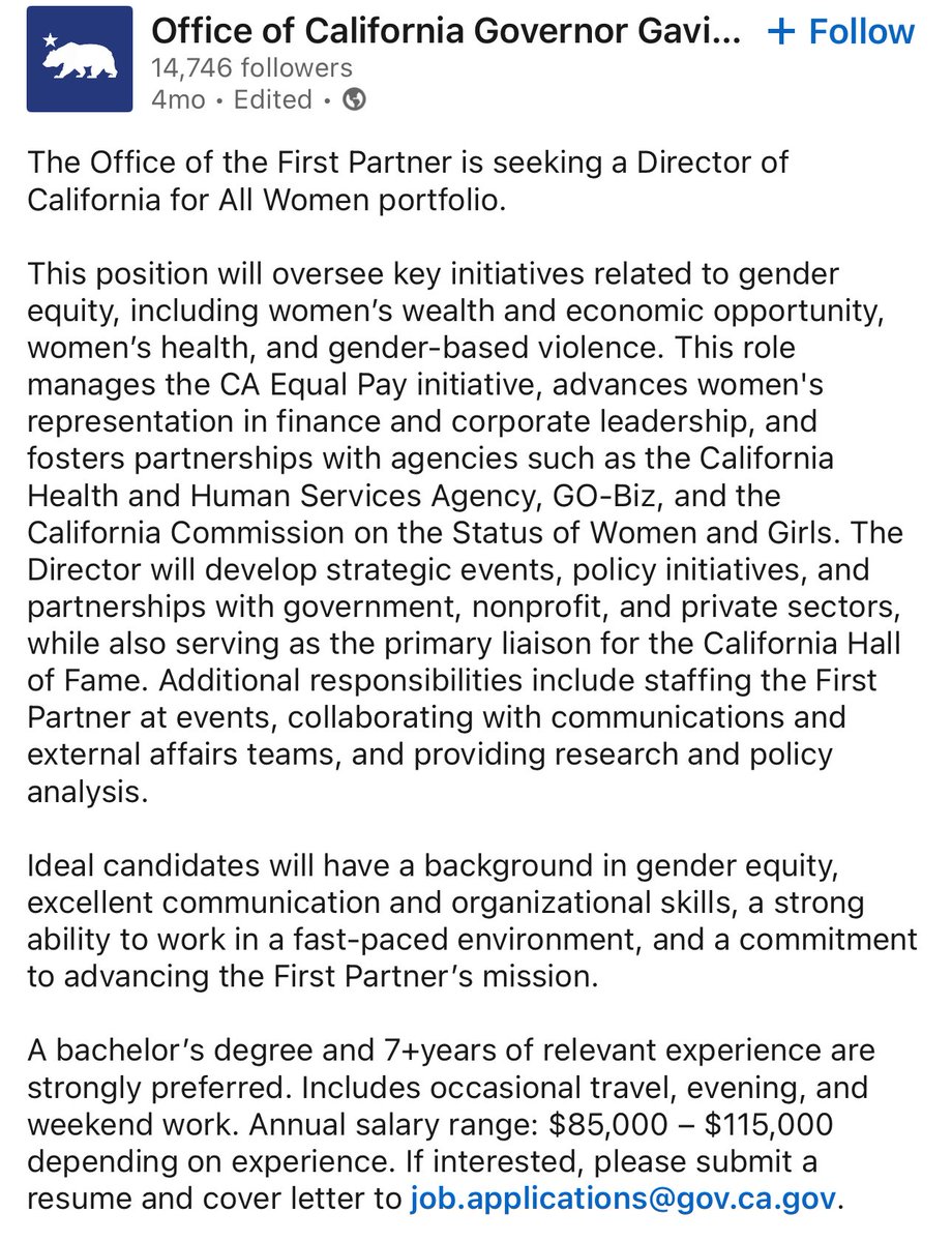 Houman David Hemmati, MD, PhD (@houmanhemmati) on Twitter photo Can we talk about Californiaâs âOffice of the First Partnerâ? This taxpayer-funded boondoggle shells out over $1.2 million a yearâstraight from our pocketsâto staff up the unelected spouse <a href="/JenSiebelNewsom/">Jennifer Siebel Newsom</a> of <a href="/GavinNewsom/">Gavin Newsom</a> with a team of aides, advisors, and comms pros. See Can we talk about Californiaâs âOffice of the First Partnerâ? This taxpayer-funded boondoggle shells out over $1.2 million a yearâstraight from our pocketsâto staff up the unelected spouse <a href="/JenSiebelNewsom/">Jennifer Siebel Newsom</a> of <a href="/GavinNewsom/">Gavin Newsom</a> with a team of aides, advisors, and comms pros. See