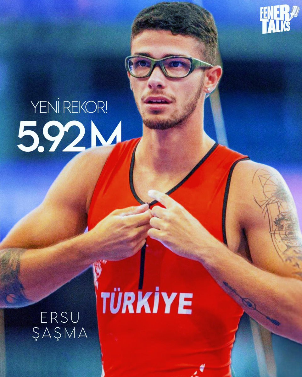 fenertalks's tweet image. 🦯ERSU ŞAŞMA’DAN TARİHİ ATLAYIŞ: YENİ TÜRKİYE REKORU! 🇹🇷
📍Fenerbahçeli Olimpik milli sporcumuz Ersu Şaşma, Almanya’nın başkenti Berlin’de düzenlenen Internationales Stadionfest (ISTAF) organizasyonunda bir kez daha tarih yazdı.
🥇Sırıkla yüksek atlama branşında 5.92 metrelik…