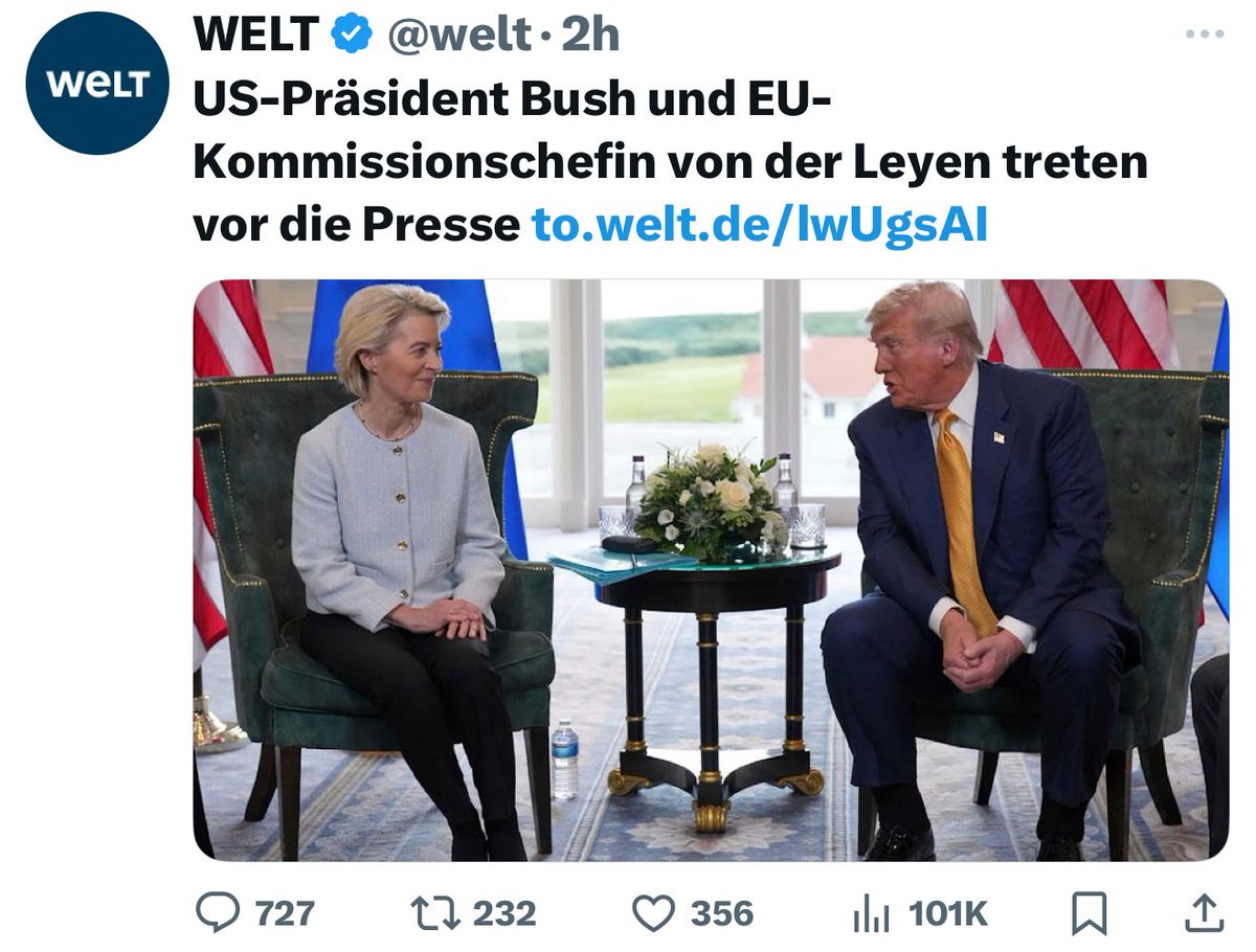 Genial! Präsident Bush! 🫣