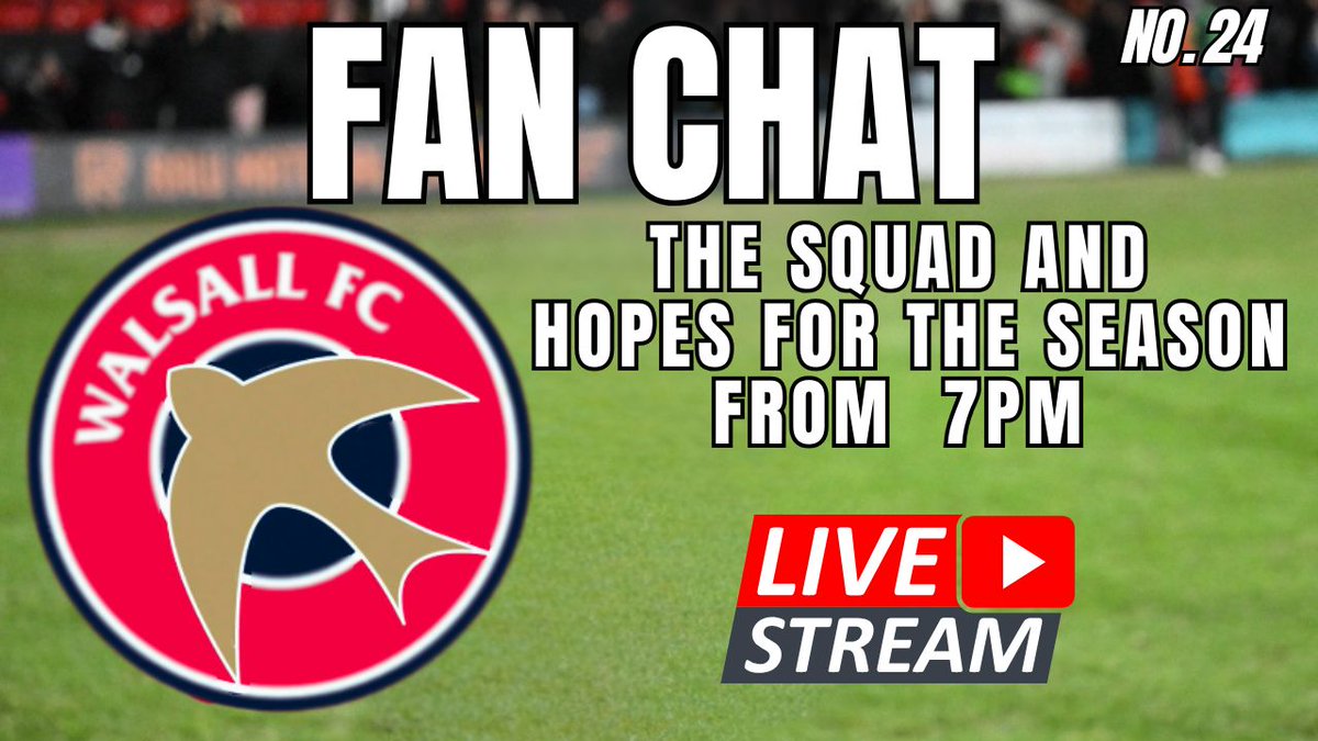 youtube.com/live/deQ0q9Dz6…
Ready to go again? <a href="/WFCOfficial/">Walsall FC</a> #saddlers #uts