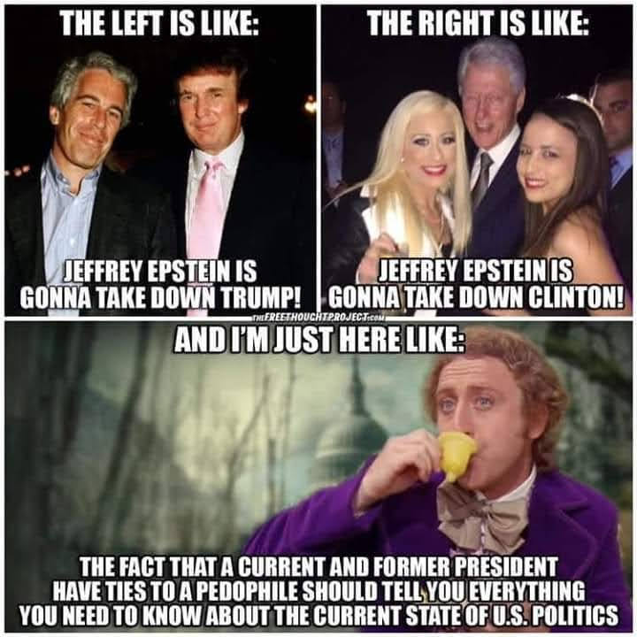 NateBasler1's tweet image. There's only one thing the left currently has better than the right in the usa and that's the fact the left aren't currently hiding and defending pedophiles
#EpsteinTrumpFiles #PedoPresident #EpsteinClientList