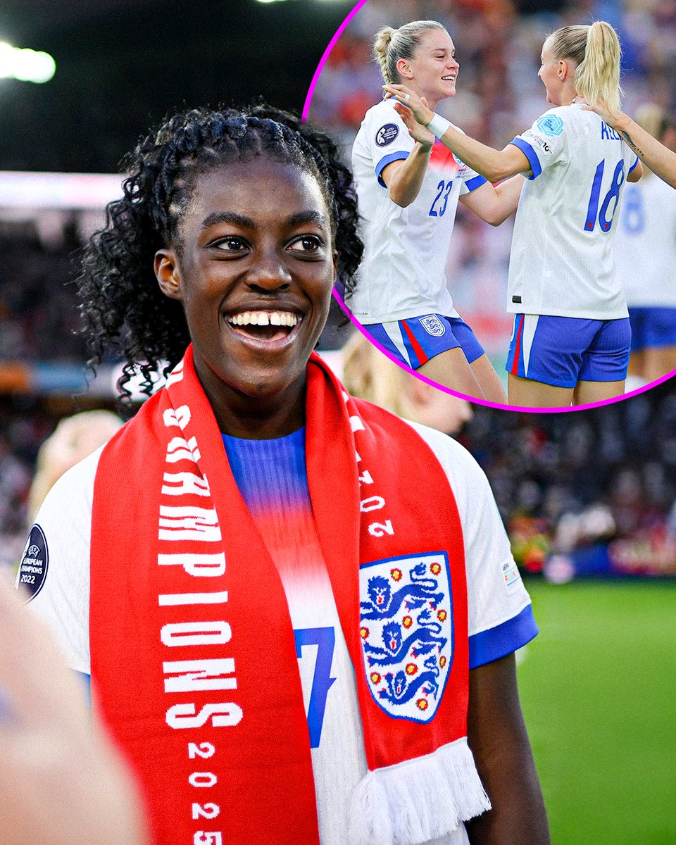 England scored five goals in the Euros KO stage. Arsenal players were involved in every single one:

Chloe Kelly (1G, 2A)
Michelle Agyemang (2G)
Alessia Russo (1G)

North London making an impact 🔥