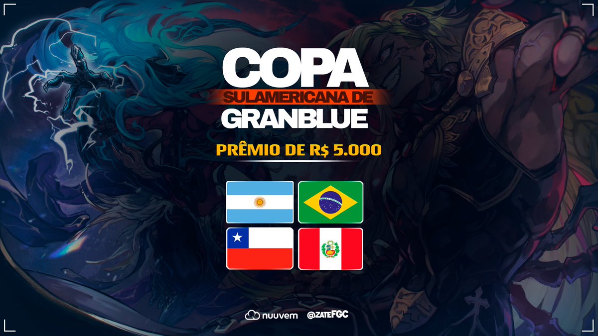 Zatefgc's tweet image. Hoje é a final da Copa Sulamericana de Granblue 🇦🇷🇧🇷🇨🇱🇵🇪
Mesmo ainda não 100% da dengue, fico feliz que vamos conseguir entregar a final desse evento graças aos brabos @AlexMihawk, @Shiro_Rodrigo e @Sorixx_.
Produção vai estar FODA, não percam!
18h em: twitch.tv/nuuvem