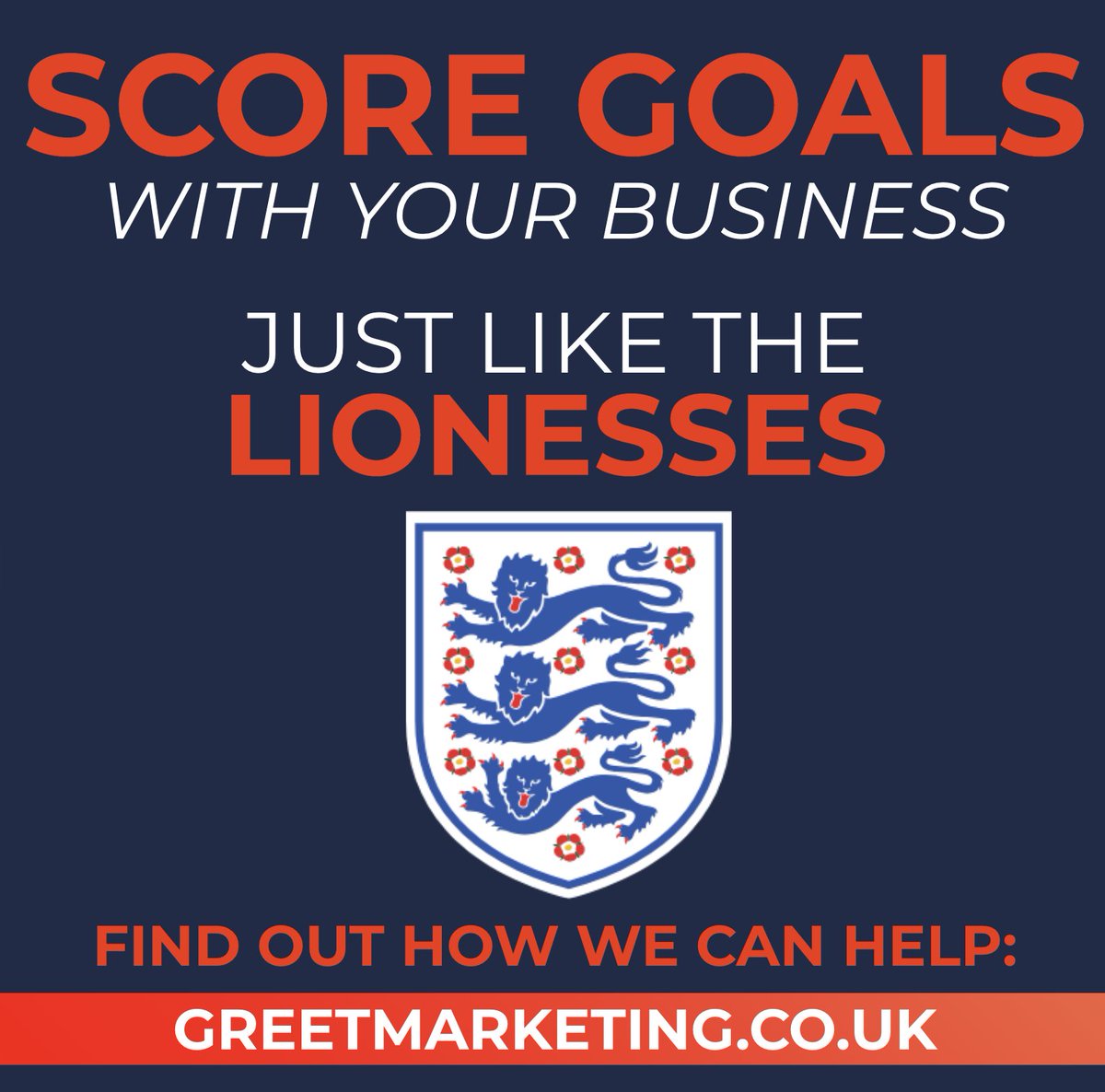 The Lionesses showed us what passion, strategy &amp; teamwork can do — and that’s exactly how we work at Greet Marketing. ⚽🏆

🔥 Branding 📱 Social media 💻 Websites 🎨 Design
Let’s make your business a winner too. 👉 greetmarketing.co.uk
#Lionesses #GreetMarketing #ENGESP