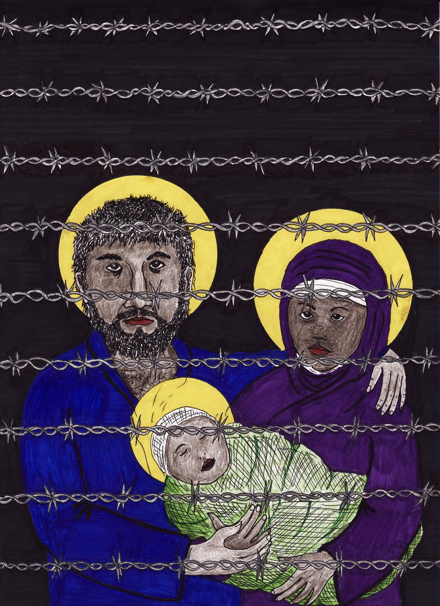 I call this print The Holy Family and it hangs all over the world because there are good people out there who see the tragedy of what's happening.