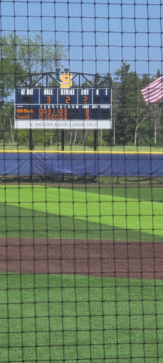 Tourists win on a walk-off bottom of 7th.......... Congrats!!!!!! Great game by both teams..... RBA Black vs Tourists...