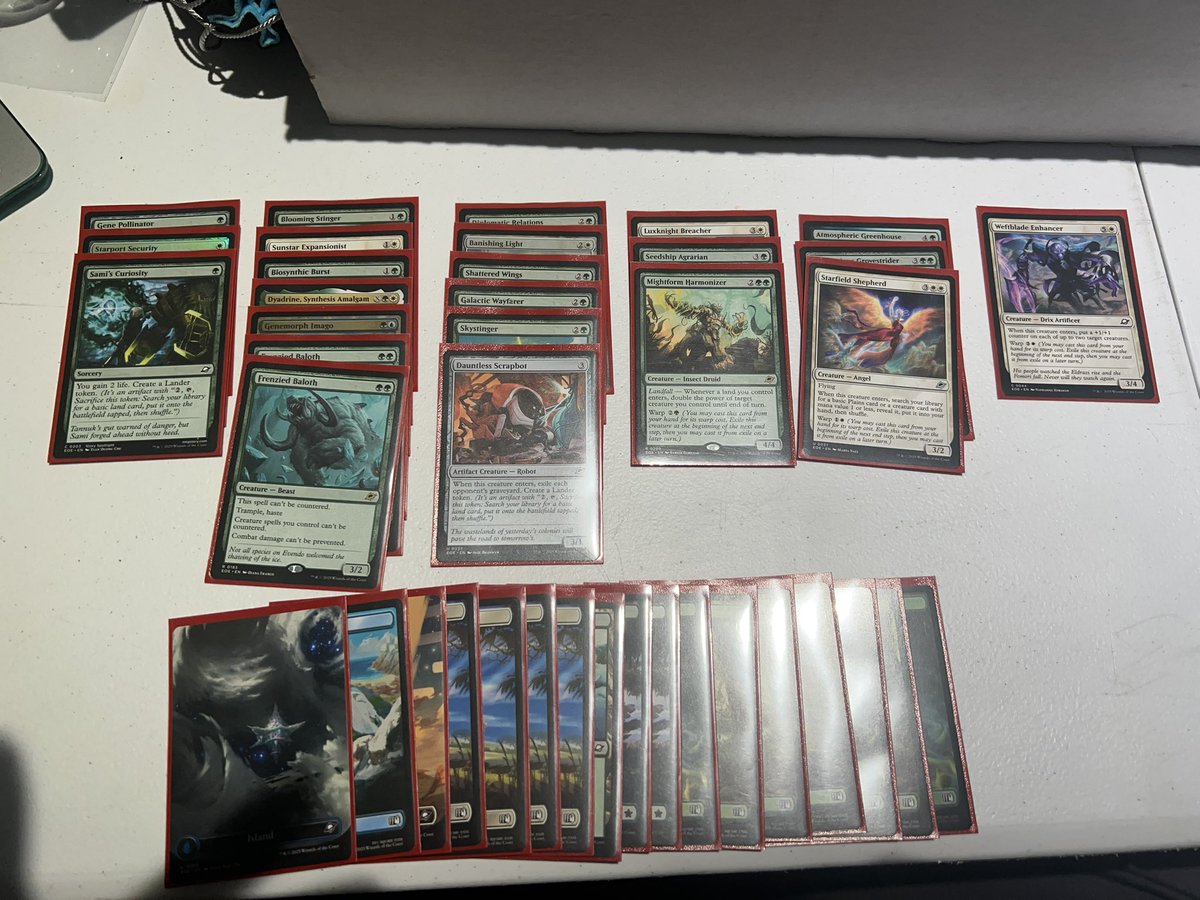 lazy_ssbu's tweet image. had band Friday and Saturday but made it to Sunday prerelease to go undefeated! this set is kinda awesome. #prerelease #edgeofeternities