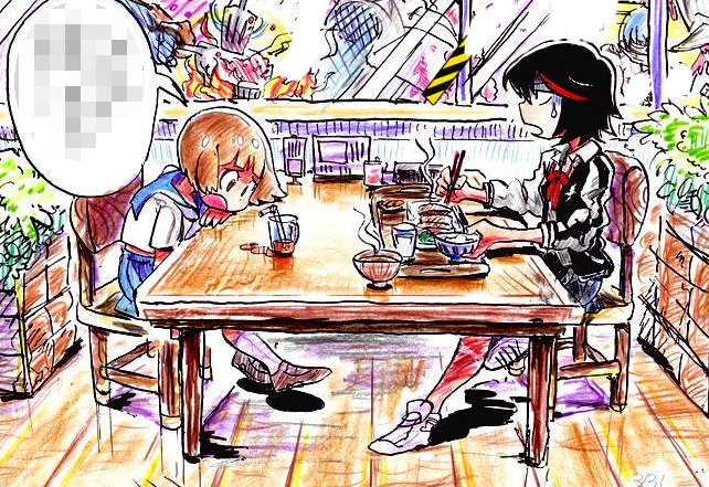 chupsou's tweet image. 2014年。ここには上げてない気がするキルラキル過去絵上げときますー(わけあって最後のは全体図見せられない)
いまはNewパンスト観てる。