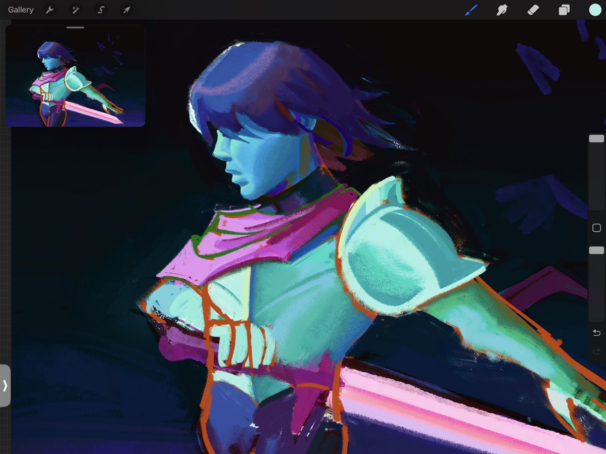 estchiyu's tweet image. im not used to drawing in this type of style, but iβll do anything for kris deltarune