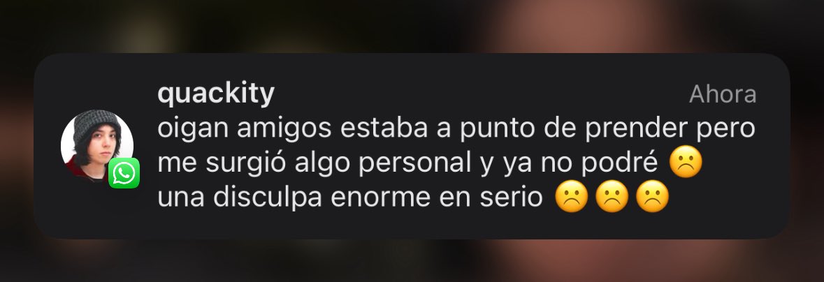 kwakitee's tweet image. o sea que ya no hay domingo familiar? 😿