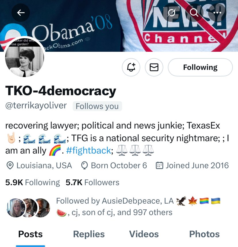 Sinfulskin (@sinfulskin2) on Twitter photo FAM, just wanted to recommend another Great Resister account to follow. Thanks for helping. โฆโฆ<a href="/terrikayoliver/">TKO-4democracy</a>โฉ
๐บ๐ธ๐โ๏ธ๐พ๐๐พ FAM, just wanted to recommend another Great Resister account to follow. Thanks for helping. โฆโฆ<a href="/terrikayoliver/">TKO-4democracy</a>โฉ
๐บ๐ธ๐โ๏ธ๐พ๐๐พ