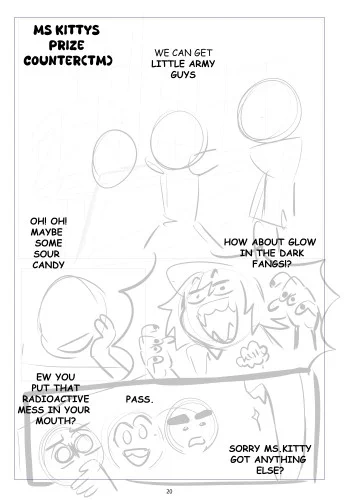 How I make pages for my webcomic! 
(Draft-Panels-Lineart + Freehand revisions and Color)
I usually update the art on the pages as time goes on though, but this is my general process! 
- 
#webcomics #comics 