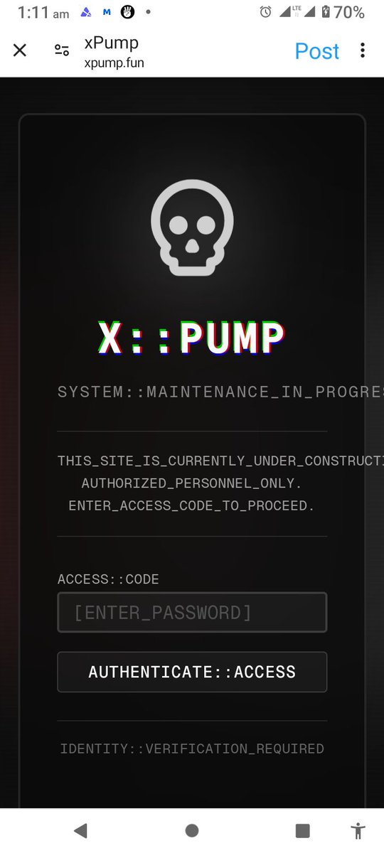 unclesoloanu's tweet image. Just keep both fingers crossed @xpumpfun is under maintenance and will soon be online