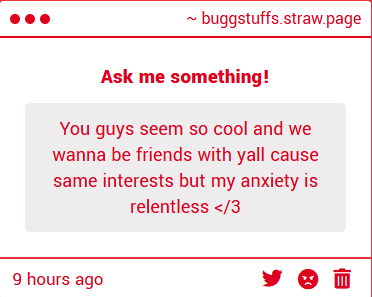 _Buggsys's tweet image. anon what interests do you share with us we can start from there :3