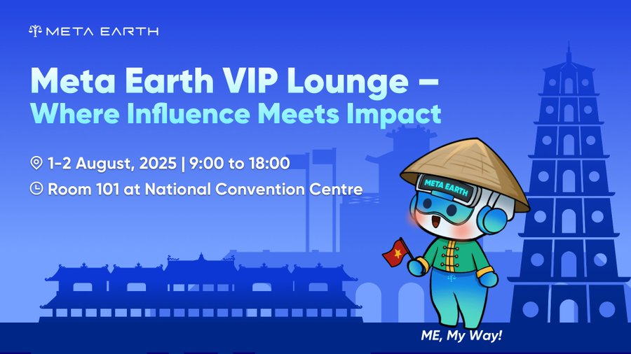 MetaEarth_ID's tweet image. Meta Earth akan hadir di @gmvn_official 2025! 🌍✨
Yuk gabung di #MetaEarth VIP Lounge tempat founder &amp;amp; leader Web3 kumpul, ngobrolin ide-ide berani soal identitas, UBI &amp;amp; modular blockchain.

Daftar di sini 👉 lu.ma/ysxpzz4o