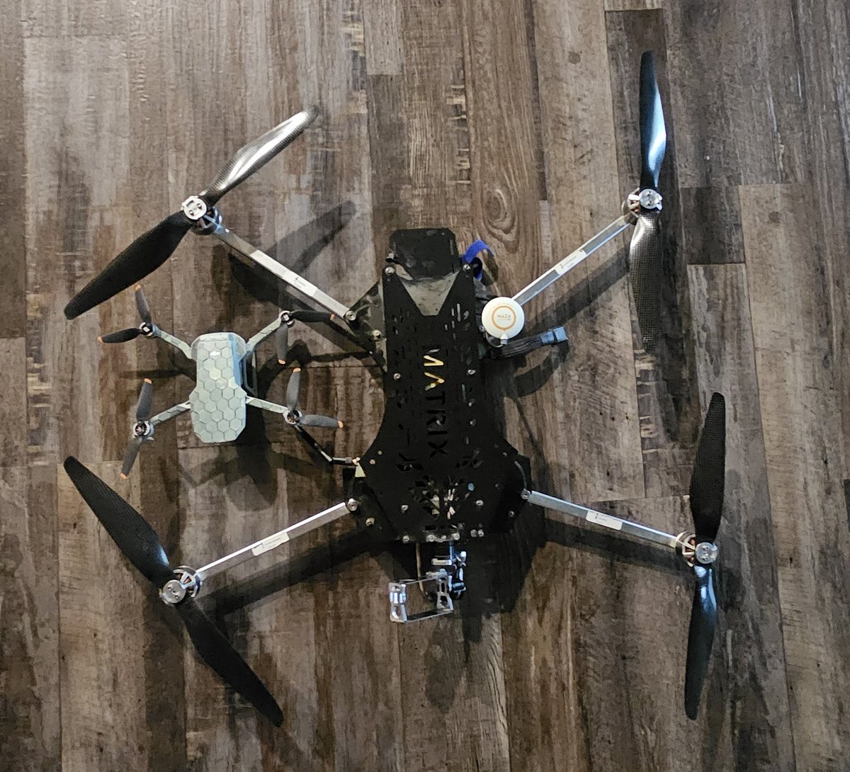 smolship1's tweet image. How big is the drop drone (Of course, I&apos;ll still drop you)   DJI mini 2 next to it...if you know how big a mini is.