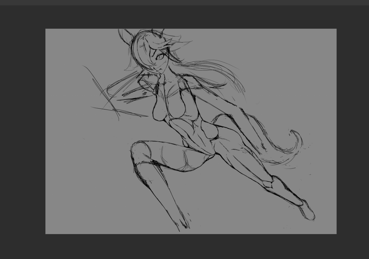 Ohgr3n's tweet image. Having to say good bye to my dog of thirteen years, trying to survive the hottest summer i have ever seen with out ac (euro lmao i know) and getting one shot by anime horse girl racing have not been very good for my productivity this summer. Anyways here is an wip to change that.