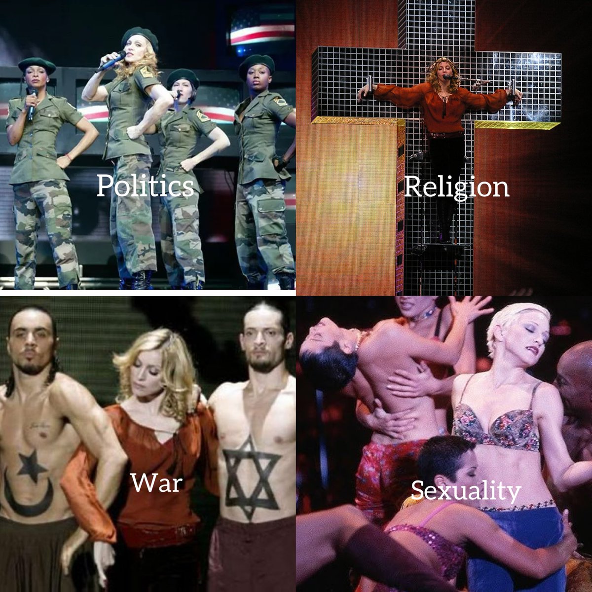 Madonna always had the courage to speak about all of that through her music, without fear of losing fame.

Nowadays, some artists get praised just for waving an LGBT flag or saying “fuck you, Russia,” but there’s no real depth or value in that alone, is a Superficial activism