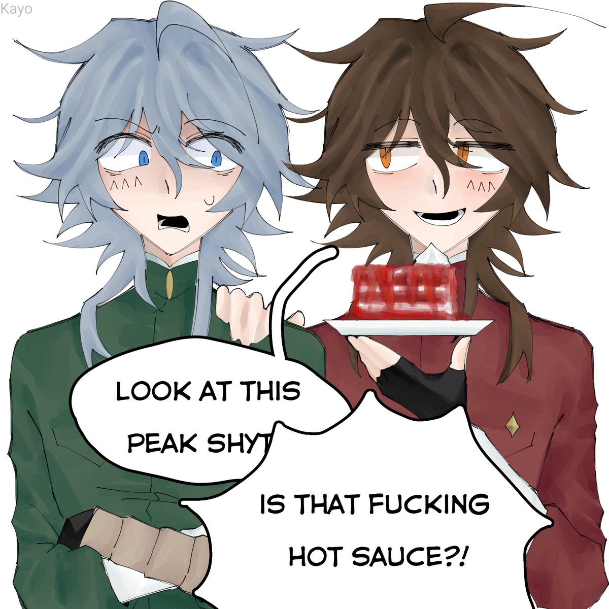 joukalsa_'s tweet image. Tecchoucest... Inverted tecchou x tecchou... 🍮🍮👅💯 (And why tf does ts look weird)
I'll make jounocest soon🥹