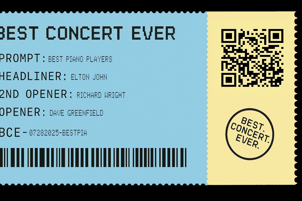 Crookshank101's tweet image. Here’s my lineup for “Best Piano Players” 🎶🔥 Vote for it: bestconcertevergame.com/?vote=6cd2ea7c… or submit your own! #bestconcertever