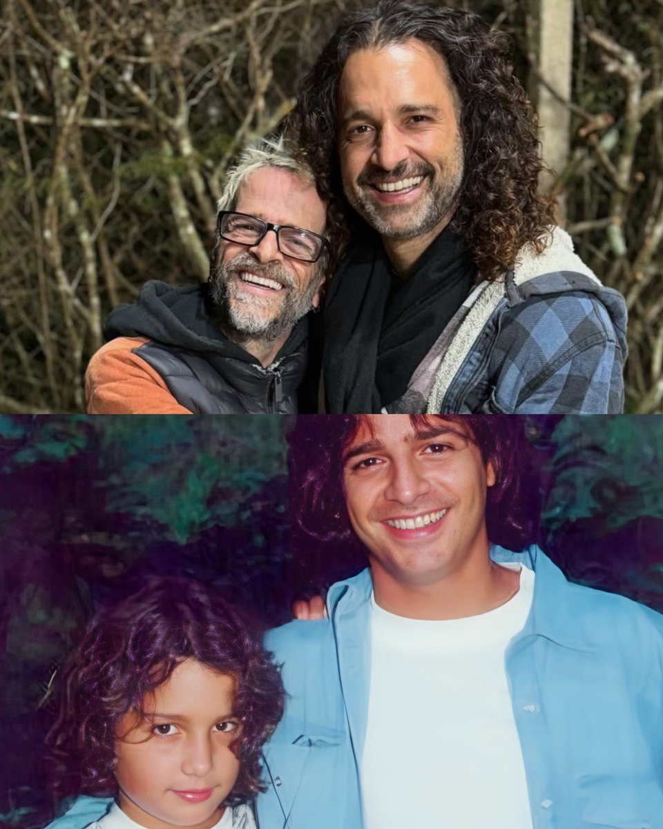 Daniel Ávila, o Dudu, e Felipe Martins, o Tato, da novela #AViagem se reencontraram. 🥹🤍