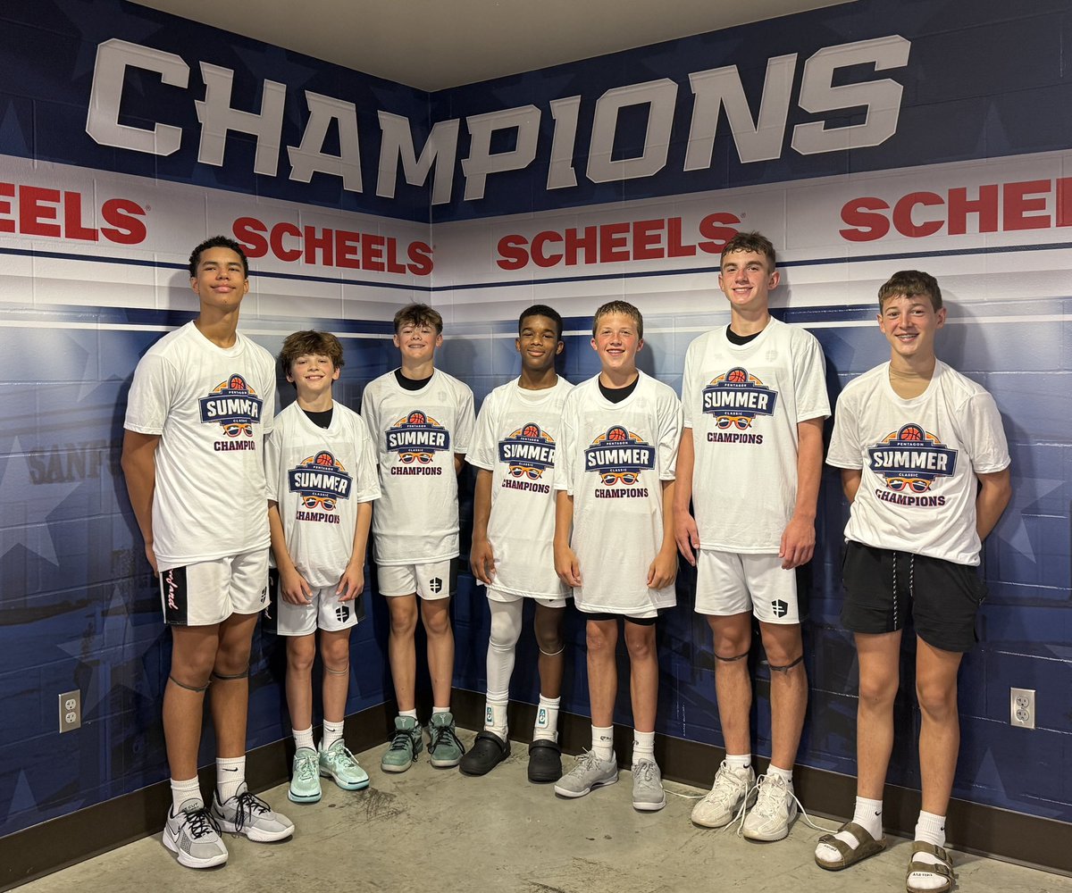 ssahoopsteams's tweet image. Congrats 🎉 to our 1️⃣3️⃣U Black ⚫️ team for going 5️⃣-0️⃣ and winning the 🏆 at the SUMMER CLASSIC 🏟️ in the 13/14U division‼️ Well done, fellas!
This group has toughness, skill, heart, and finds ways to have success regardless of circumstances!
#SanfordSports | #StrongerTogether