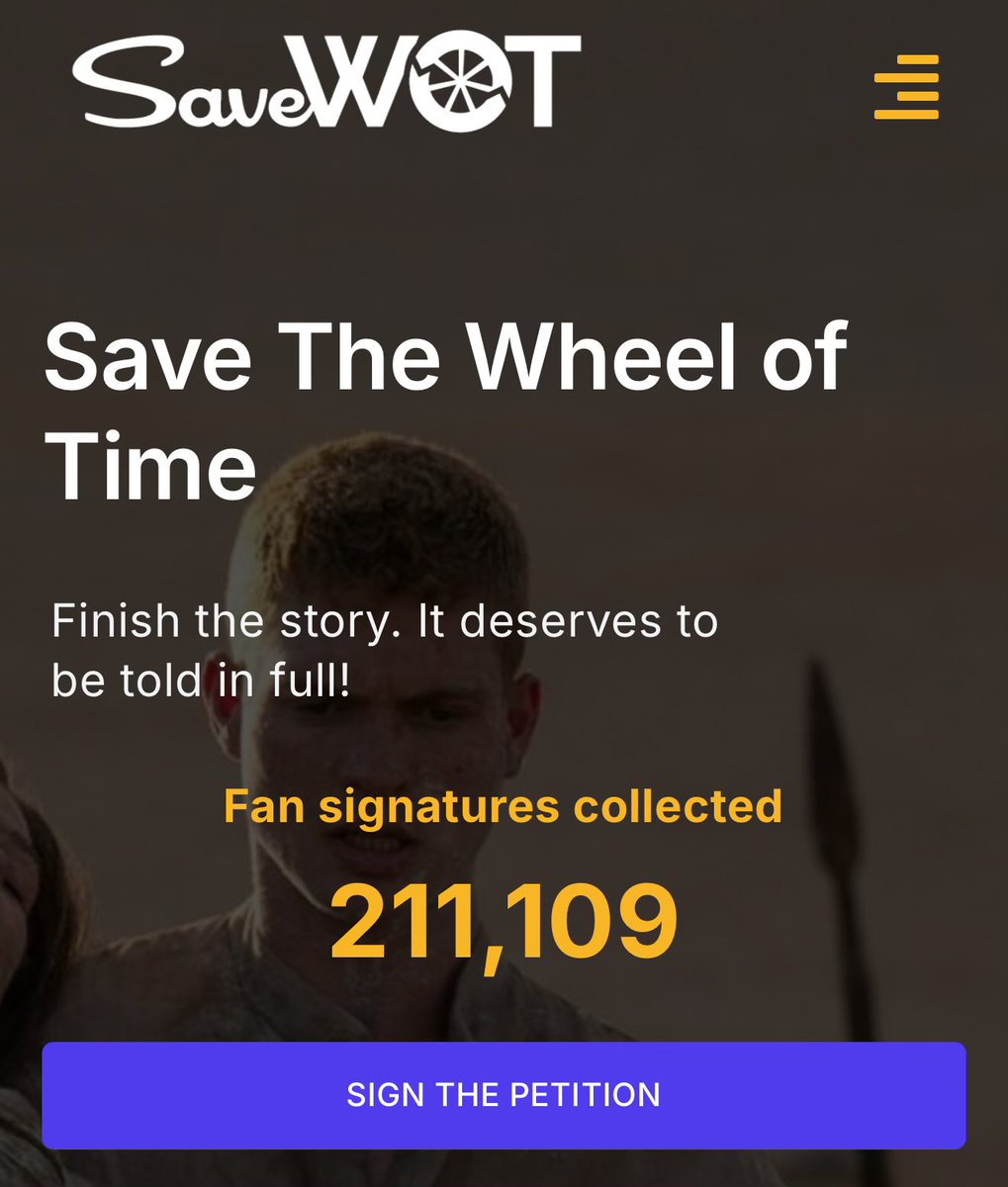 UnionCryptoX's tweet image. 📢 211,109 fans and counting. The message is clear.
We’re on Day 655 of calling on @AmazonStudios @PrimeVideo @SonyPictures @SPTV and @JeffBezos:
Renew The Wheel of Time for Season 4.
This story is too epic to leave unfinished.
The cast? Brilliant.
The crew? Passionate.
The…