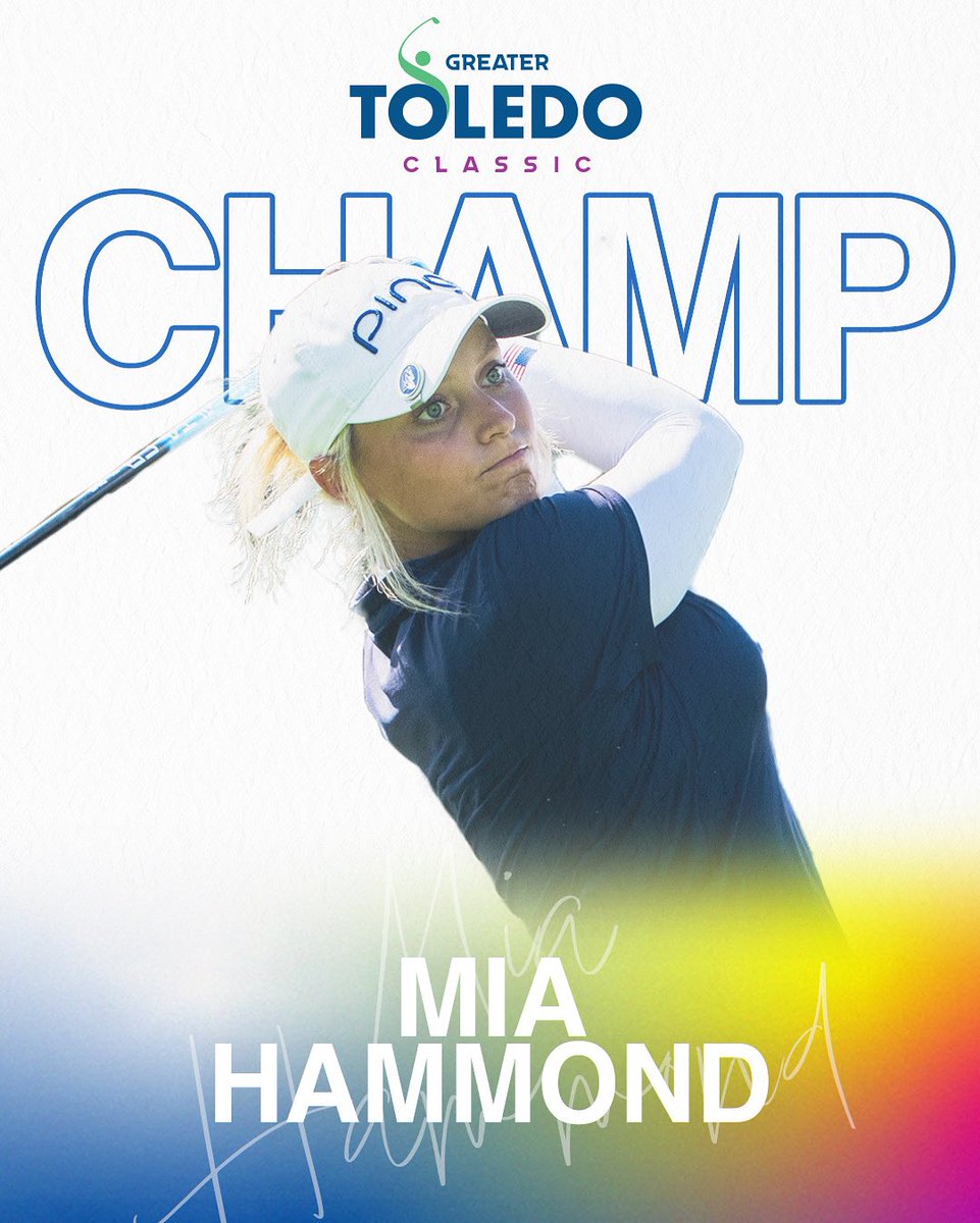 Your inaugural #GreaterToledoClassic champion… local amateur, MIA HAMMOND👏👑