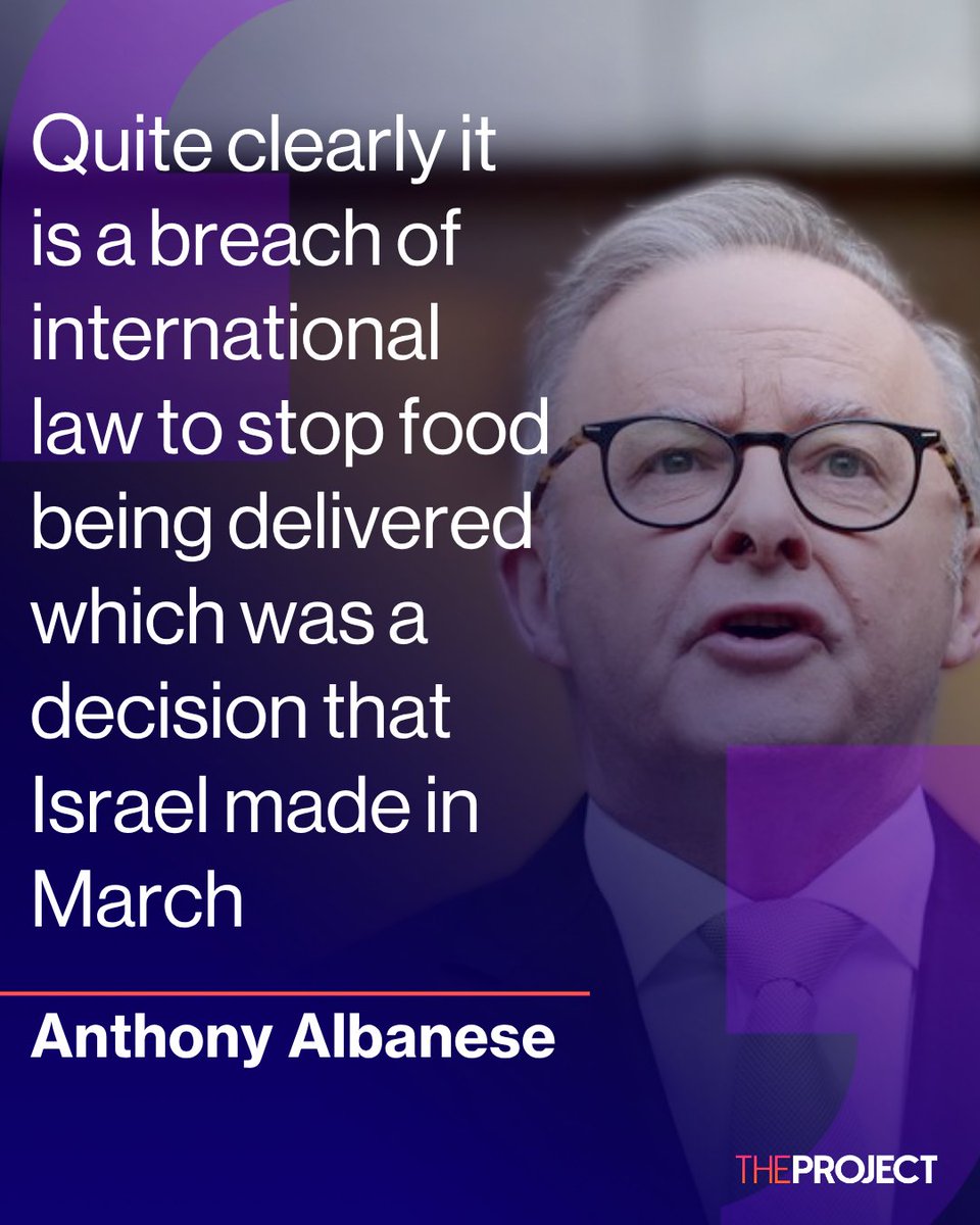 theprojecttv's tweet image. Australian Prime Minister Anthony Albanese has said that Australia does not currently intend to recognise a Palestinian state. However, he has also accused Israel of breaching international law by preventing aid from reaching Gaza.