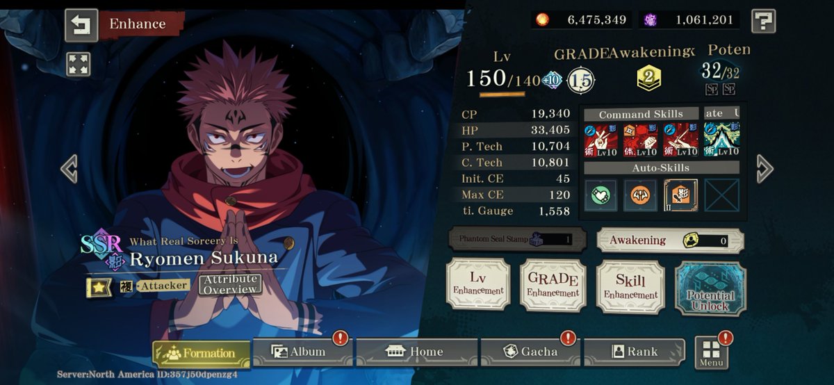 GuiGol__'s tweet image. Im pretty sure i forgot to post about this, i finally fully maxed Sukuna in phantom parade
Im only missing 3 dupes for him but thats hard to get as a mostly f2p player