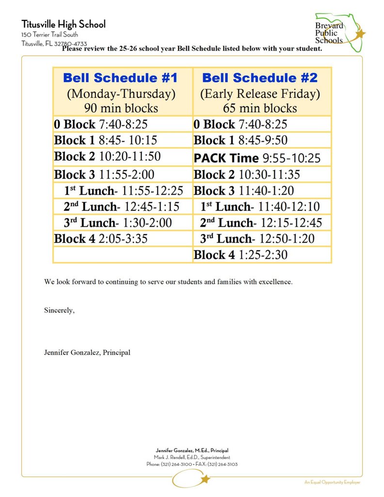 Attention Parents and Students: Please take some time to read over the 2025-26 School Year Welcome Back Letter!