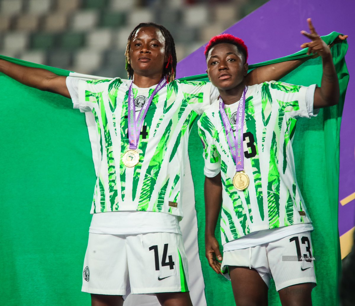 tosindemehin's tweet image. All glory to God for this moment🙏🏾🇳🇬.
What He started, he finished.
Moments like this stay with you forever🔋🫶.
Just getting started 🦅 🏆
Thank you Nigeria 🇳🇬💚
We came, we believed, we delivered. 🙌🏾
BORN WINNERS 🫶🏆🏆
#WAFCONChampion #DebutSeason