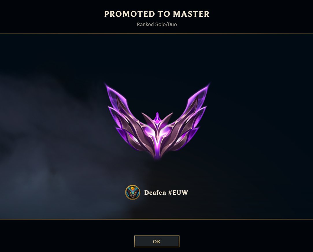 DeafenCN's tweet image. holy fuck league ofe lgends masters i am 28 years of age