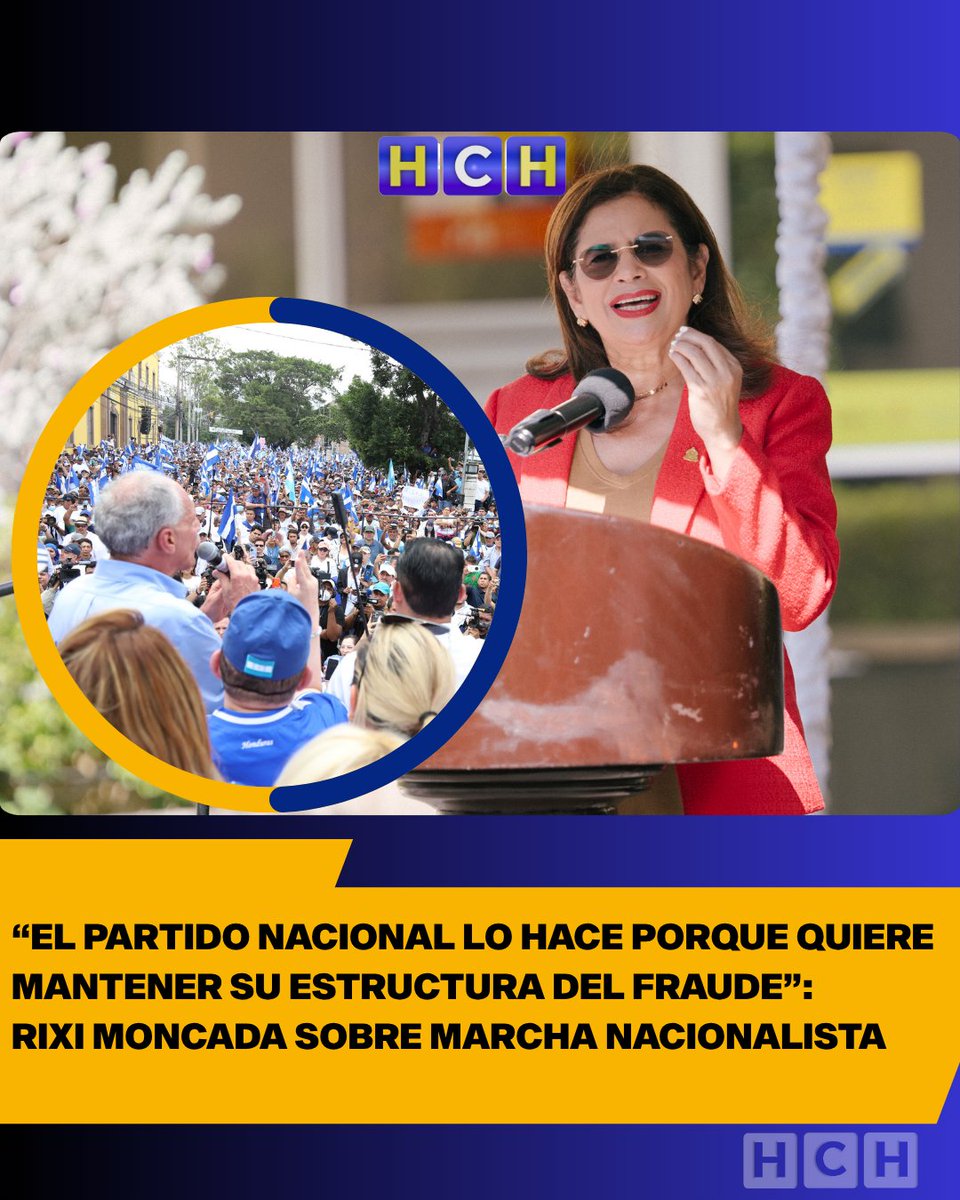 HCHTelevDigital's tweet image. #HCHNoticias |  🔴La candidata de Libre, Rixi Moncada expresó que Honduras es un país de libertades y que ellos también salieron a las calles durante 12 años y siete meses, pero en su lugar, recibieron &quot;persecuciones, asesinatos y exilios&quot; 👇

🔗 hch.tv/2025/07/27/el-…